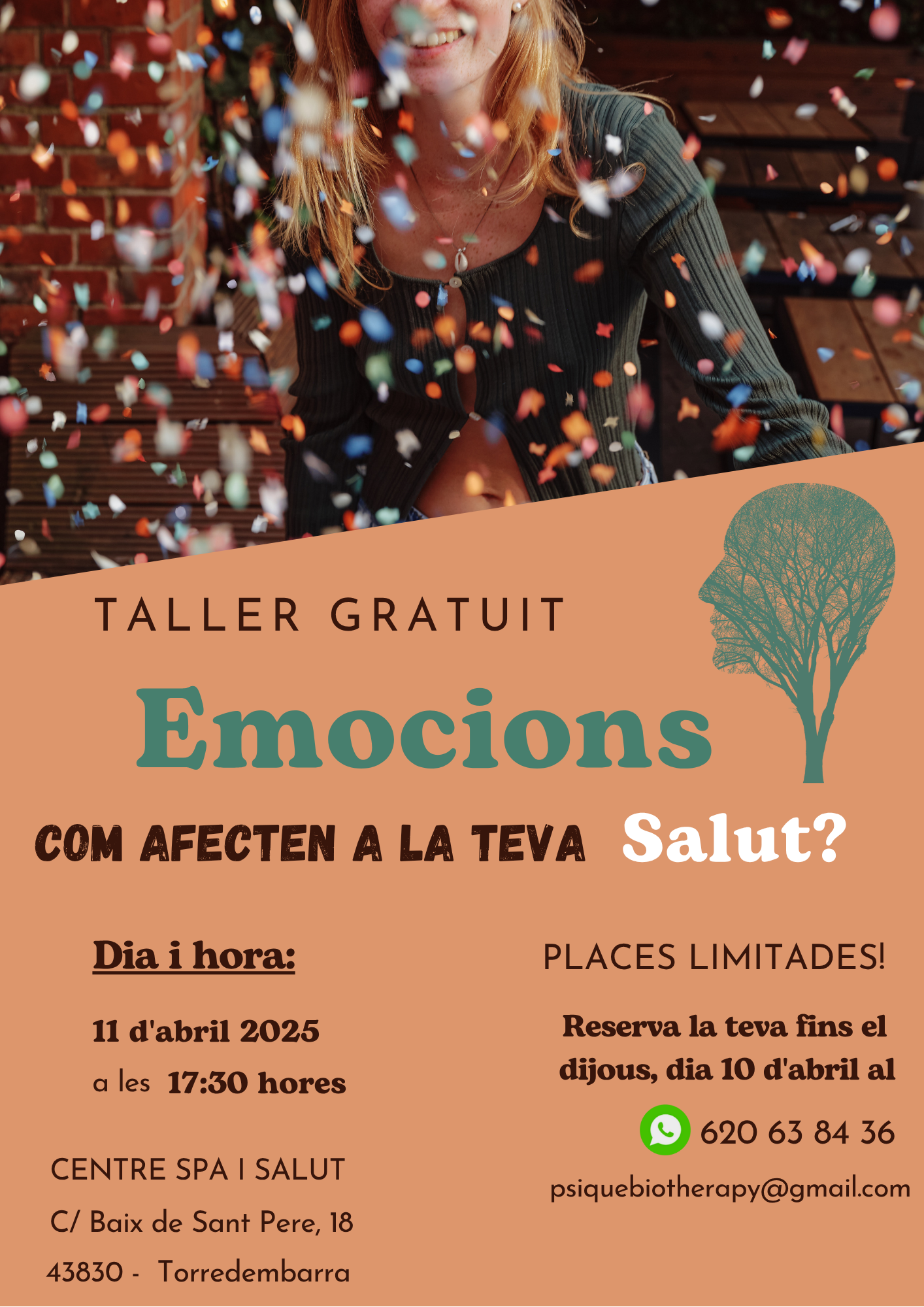 cartel workshop cerámica en torno orgánico sencillo crema cálido